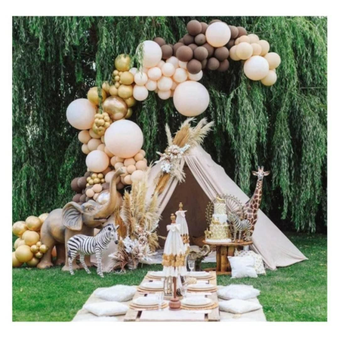 114pcs Doubled Coffee Cream Apricot Boho Balloon Arch, Balloons Garland,Birthday, Baby Shower Decor,Bridal Shower, Adult Party, Engagement. - Lasercutwraps Shop