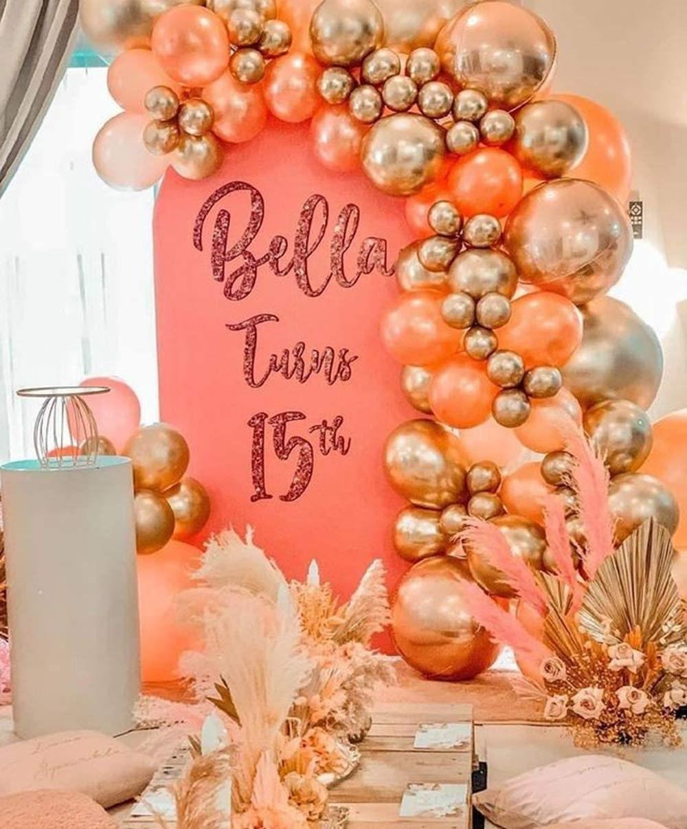 Cream White Orange Gold Balloons for Wedding Decoration Baby Shower Decorations Birthday - Lasercutwraps Shop