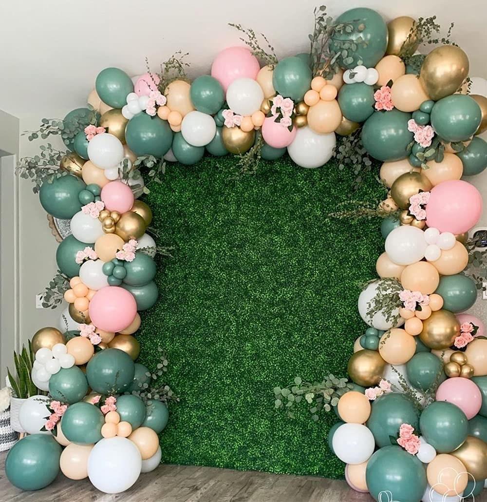 126PCS Sage Olive Green Pink Blush White Balloons Balloon Garland Arch Kit Jungle Baby Shower Birthday Party Decorations for Boys Girls - Lasercutwraps Shop