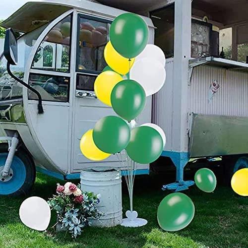 Retro Green Yellow Balloon Garland Arch Kit,White Gold Confetti Balloons Green Balloons Set for Wedding Birthday - Lasercutwraps Shop