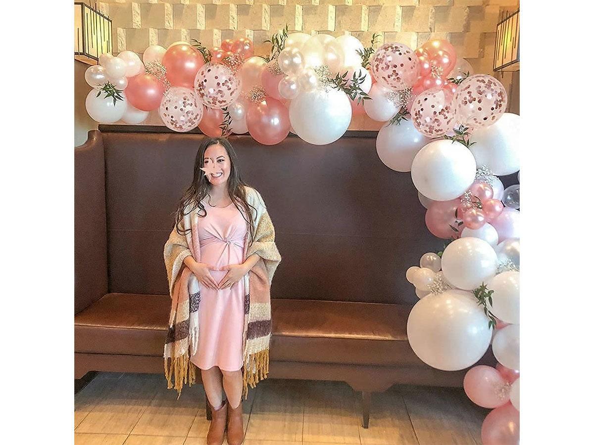 Balloon Arch & Garland kit, Rose Gold Confetti Latex Balloons Arch for Mother‘s Day, Bridal Shower, Baby Shower, Wedding, Birthday - Lasercutwraps Shop