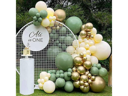 Sage Green Balloon Garland Arch Kit ââ‚?115 Pack With White Blush Gold Green Metallic Latex Balloons,Sage Green Balloon for Wedding Bride Baby - Lasercutwraps Shop