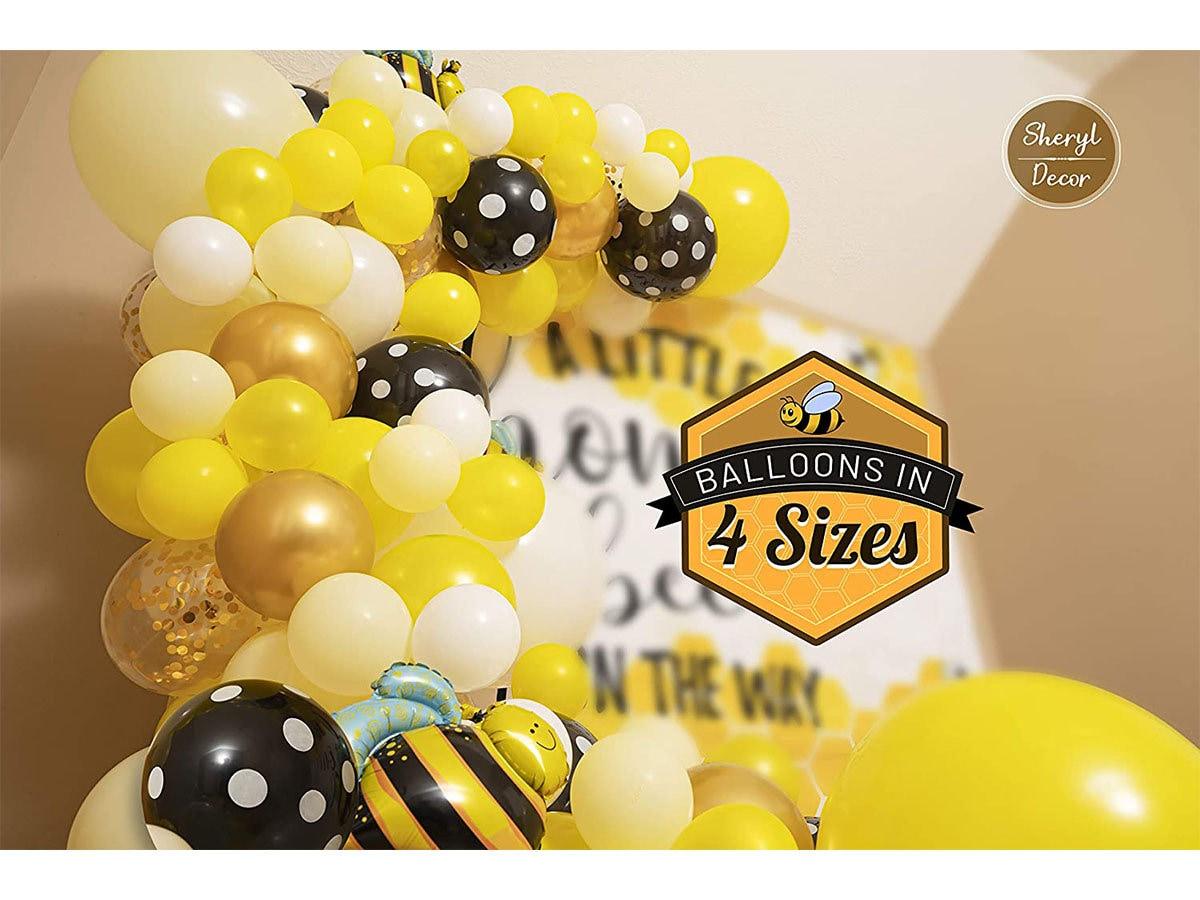 Bee Balloon Garland Kit Arch Bumble Bee Balloons for What Will It Bee Gender Reveal Party Supplies & Baby Shower Decorations - Lasercutwraps Shop