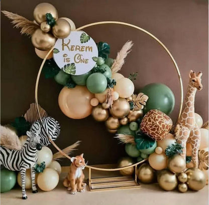 86 Pcs Eucalyptus Green, Sage Green balloon garland kit dusty green, safari theme, animal party ,birthday party decoration, babyshower, - Lasercutwraps Shop