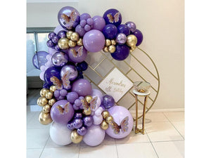 126pcs Purple Butterfly Baby Girl Balloon Garland Arch Kit Theme Purple Balloons Baby Shower Birthday Valentine's Day Bachelorette Wedding - Lasercutwraps Shop