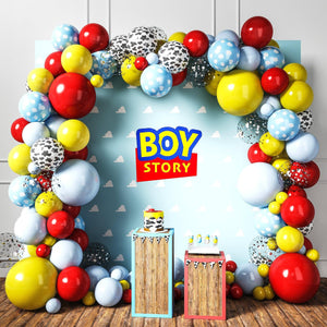 160 Pcs- Toy Inspired Story Balloon Garland Kit | Toy Story Theme Party Supplies & Best Decorations for Birthday Party - Lasercutwraps Shop