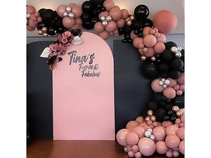 Black Pink silver gold Balloon Garland Kit Double-stuffed Dusy Pink latex balloon Arch Kit Silver Gold Metallic Chrome For Birthday Party - Lasercutwraps Shop