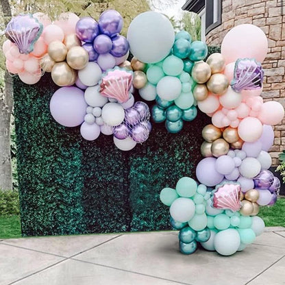 150pcs Mermaid Tail Balloon Garland Arch Kit, Mermaid Theme Girl Birthday Party Decorations - Lasercutwraps Shop