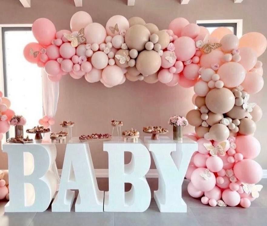 124 Double stuffed Bohoo Rainbow Balloons Arch kit for BridalShower, baby shower, bohoo parties, blush, Apricot, pink ,balloon Garland kit - Lasercutwraps Shop