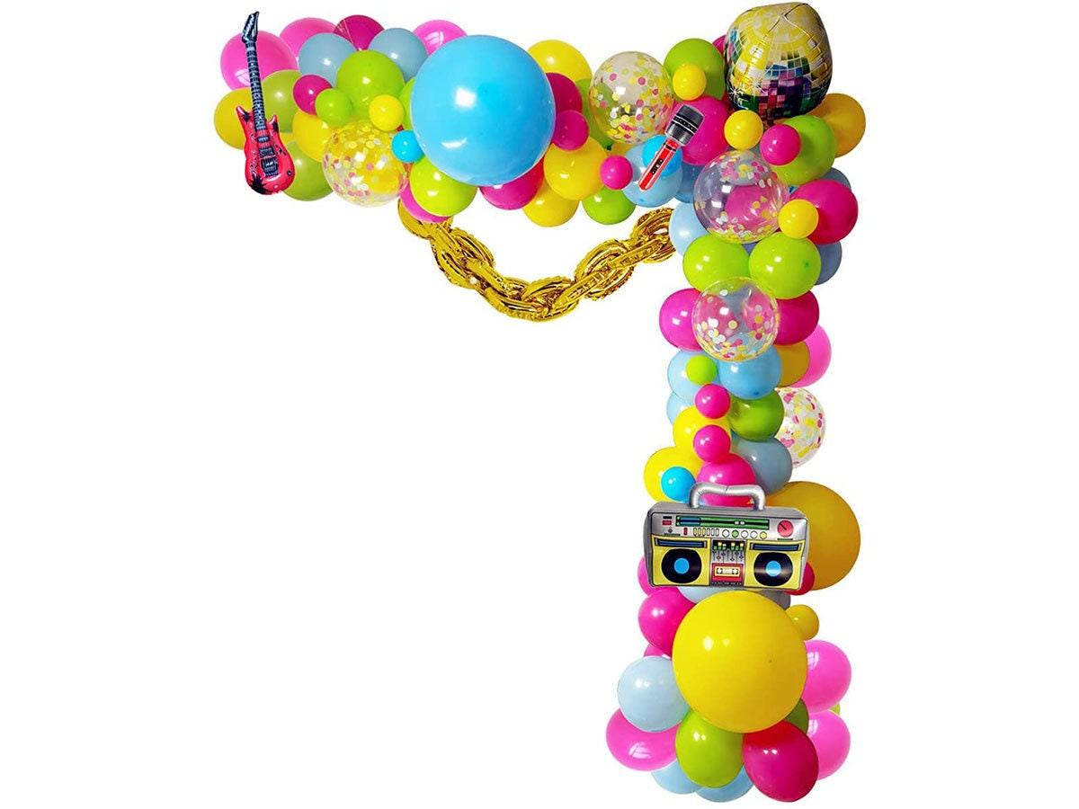 Back to 90S 80S Theme Party Balloons Backdrop Decorationsï¼?Party Supplies Mylar Balloon Radio Guitar Microphone Disco Ball Colorful Balloons - Lasercutwraps Shop