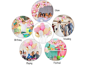 144Pcs Pink Balloons Garland Arch Kit Light Pink Gold White Balloons Confetti Latex Metallic Balloons for Girl Birthday Baby Shower Wedding. - Lasercutwraps Shop