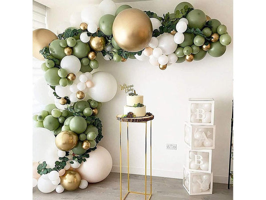 DIY Sage Green and White Balloon Garland Arch Kit for Boho Jungle Safari Outdoor Woodland Baby Shower Eucalyptus Wedding Bridal. - Lasercutwraps Shop