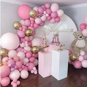 Peach Pink Balloon Arch Garland Kit Rose Gold Chrome Latex ,Wedding Party Decor, birthday party, Bridal Shower, babyShower. - Lasercutwraps Shop