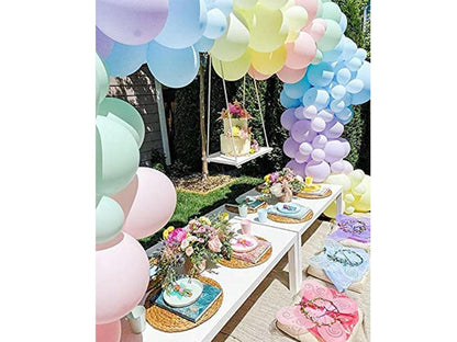 189PCS Pastel Balloons Garland Arch Kit Macaron Rainbow Balloons Purple Blue Pink Yellow Latex Balloon and Metal Gold Balloons for Decor - Lasercutwraps Shop