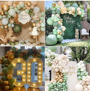 103pcs Balloon Arch Sage Green,Balloon Garland Arch Kit Avocado Green Mint Green White Gold Latex Balloons Pack for Birthday Baby Shower - Lasercutwraps Shop