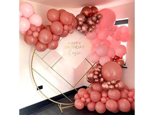 Retro Pink Balloon Arch Garland Kit-124PCS Pink and Rose Gold Metallic Balloons for Wedding Bachelorette Anniversary Baby Shower Birthday - Lasercutwraps Shop