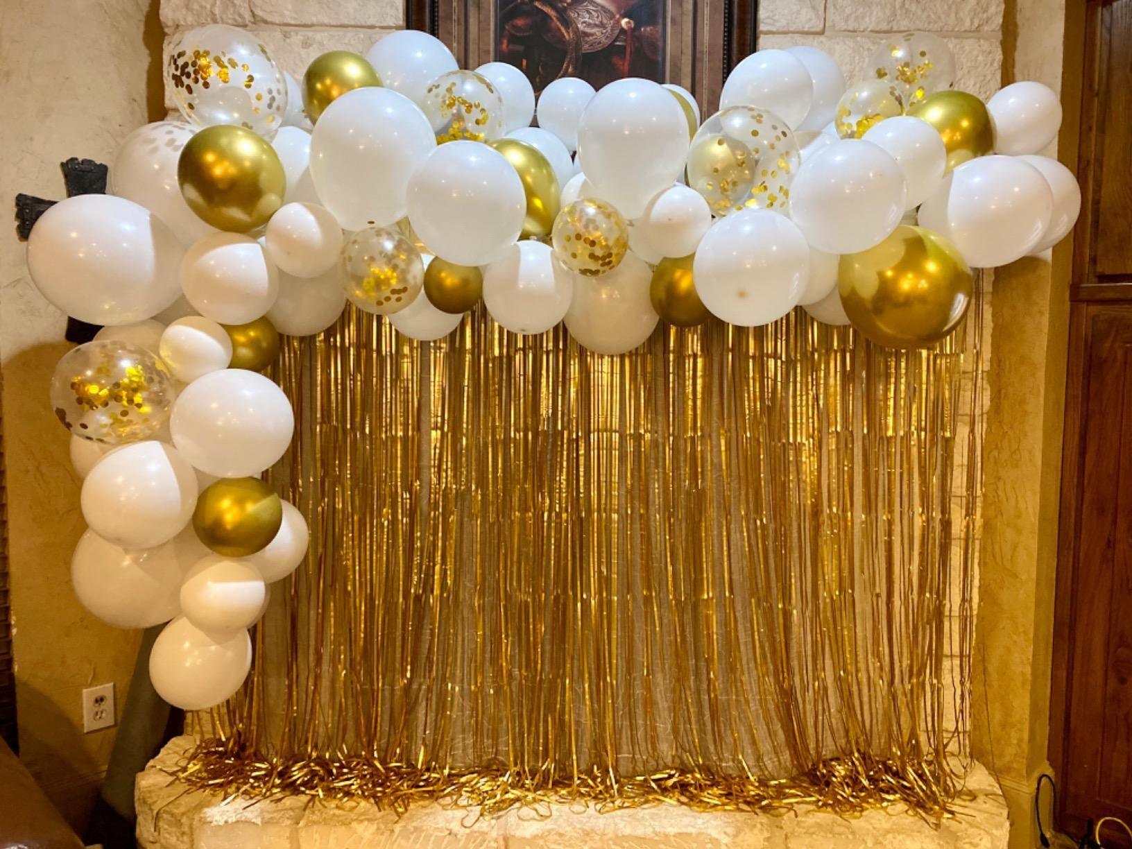120pcs Gold White Confetti Balloon Garland Kit for Birthday Baby Shower Boho Balloon Arch Decoration, Party Balloon Backdrop - Lasercutwraps Shop
