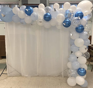 126pcs Blue Silver Balloon Garland Kit for Birthday Baby Shower Boho Balloon Arch Decoration, Party Balloon Backdrop - Lasercutwraps Shop