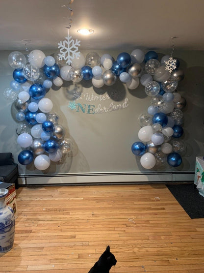 126pcs Blue Silver Balloon Garland Kit for Birthday Baby Shower Boho Balloon Arch Decoration, Party Balloon Backdrop - Lasercutwraps Shop