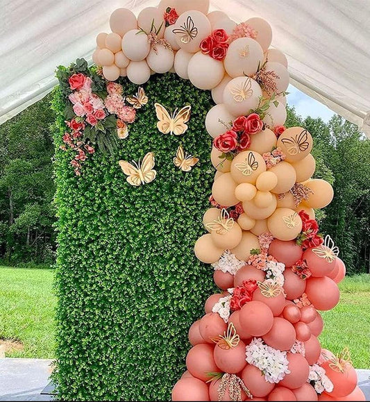 DIY Matte Boho Dusty Pink and Blush Balloon Garland,Pastel Butterfly Garden Tea Woodland Fairy 1st Birthday Baptism (Dusty Pink and Peach) - Lasercutwraps Shop