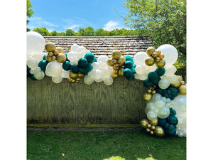 Green White Balloon Garland Arch Kit with Artificial Palm Leaves for Wedding Baby Shower Kids Birthday Tropical Theme Party Decorations - Lasercutwraps Shop