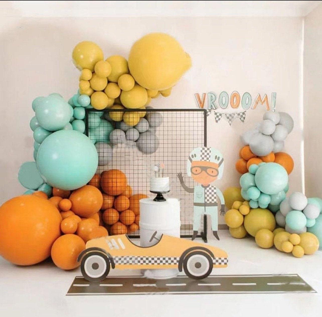128pcs Macaron Balloon Garland Arch | Tiffany Blue | Wedding Decoration | Double Orange | Double Mustard | Birthday Party | Baby Shower. - Lasercutwraps Shop