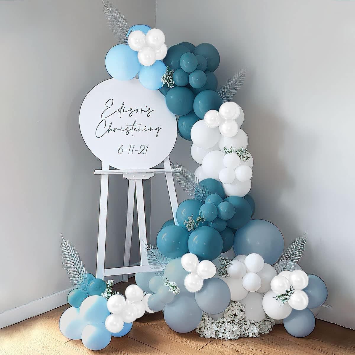 Retro Duck Blue Balloon Garland Arch Kit 138PCS Balloons for Wedding, Birthday Party, Backdrop Decorations, Bridal Shower - Lasercutwraps Shop