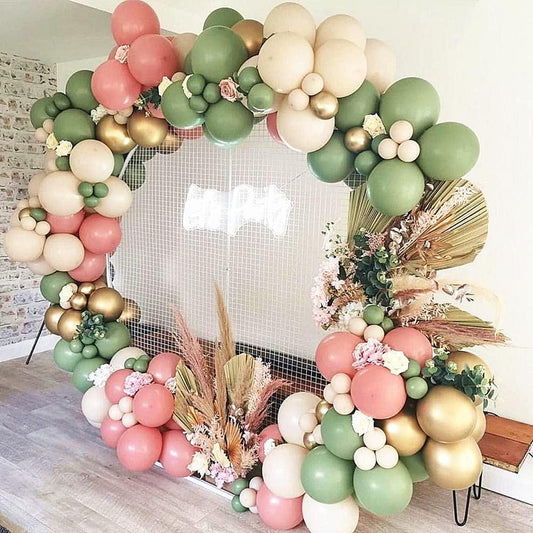 124pcs Sage Green Blush Pink Balloon Garland Arch Kit, Jungle Safari Theme Balloon Arch Decoration, Gender Reveal Baby Shower |SageGreenBL - Lasercutwraps Shop