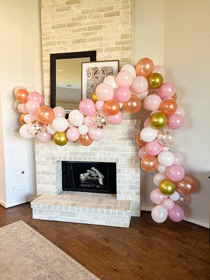 119pcs Rose Gold Balloon Garland Arch Kit, Birthday Party Balloon Arch Decoration, Bridal Shower Decor, Baby Shower Ballloon Arch - Lasercutwraps Shop