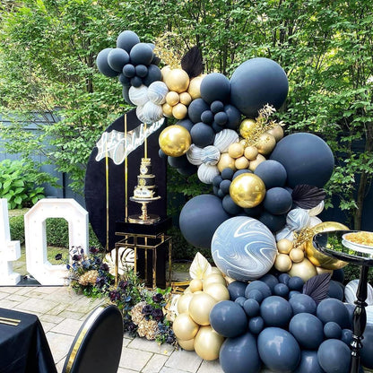 Diy Black Gold Balloon Garland Arch Kit for 30th 40th Birthday Graduation New Year Eve Halloween Anniversary Party Backdrop Decoration - Lasercutwraps Shop