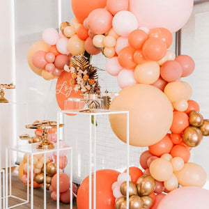 141pcs Matte Balloon Garland Kit Dusty Pink Coral Peach Girls Kids 1st Birthday Themed Baby Shower Bachelorette Bridal Showers - Lasercutwraps Shop