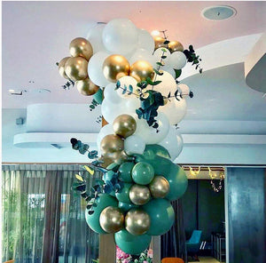 137pcs Olive Green Balloon Garland Arch Kit White Gold Balloons Retro for Wedding Birthday Balloons Baby Shower - Lasercutwraps Shop