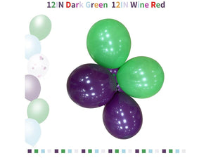 140PCS Dark Green Balloon Garland Arch Kit, Rose Red Confetti Dark Green Wine Red Macaron Green (5 Colors, 3 Sizes of 18In12In5In) - Lasercutwraps Shop
