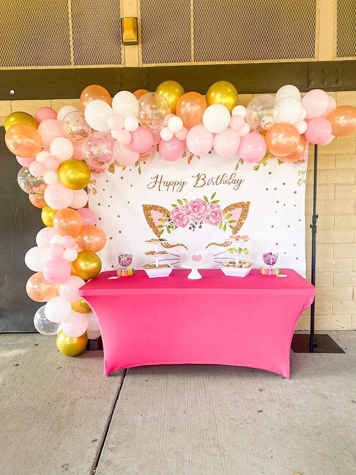 119pcs Rose Gold Balloon Garland Arch Kit, Birthday Party Balloon Arch Decoration, Bridal Shower Decor, Baby Shower Ballloon Arch - Lasercutwraps Shop