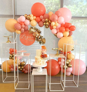 141pcs Matte Balloon Garland Kit Dusty Pink Coral Peach Girls Kids 1st Birthday Themed Baby Shower Bachelorette Bridal Showers - Lasercutwraps Shop