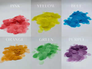 Biodegradable Confetti Water Soluble Wedding Exit Idea | Pink Peach Yellow Blue Green White Rainbow - Lasercutwraps Shop