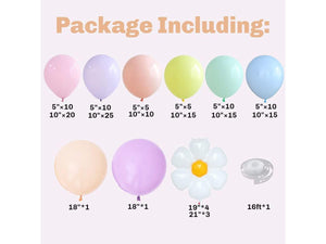 159Pcs Daisy Balloon Garland Arch Kit White Groovy Daisy Flower Macaron Pastel Balloons Garland for Baby Shower Daisy Theme Wedding Birthday - Lasercutwraps Shop