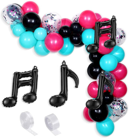 TIK TOK Balloon Garland Arch Kit, Musical Tiktok Theme Birthday Disco Party Balloon Decoration, Tik Tok Birthday Balloon Arch Kit - Lasercutwraps Shop