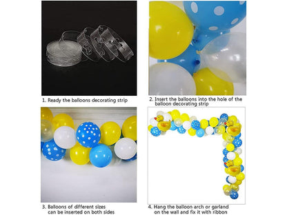 Yellow Duck Balloon Garland Kit Blue Yellow White Latex Balloon Duck Foil Balloon for Boy or Girl Rubber Duck Themed Birthday Baby Shower - Lasercutwraps Shop