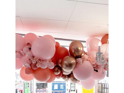 Dusty Rose Balloon Garland Kit Retro Pink Gold Chrome Balloon Arch 150pcs Latex Pastel Pink Party Balloons for Baby Shower Birthday Bridal - Lasercutwraps Shop