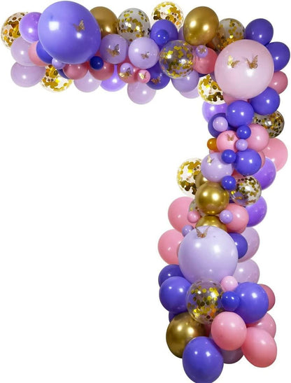 114pcs Pink and Purple Balloons Garland Arch Kit for Engagement Wedding Baby Shower Birthday Party Anniversary Celebration Butterfly Decor - Lasercutwraps Shop