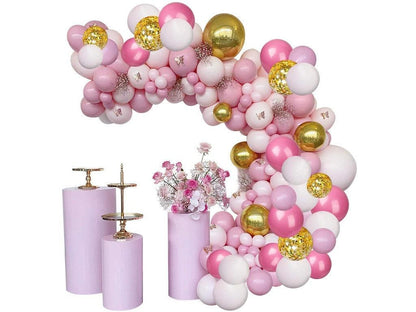 120Pcs Pink and Gold Balloons Garland Kit, Gold Confetti Balloons Pink and White Party Balloons for Baby Shower Wedding Party Decorations - Lasercutwraps Shop