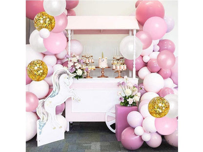 120Pcs Pink and Gold Balloons Garland Kit, Gold Confetti Balloons Pink and White Party Balloons for Baby Shower Wedding Party Decorations - Lasercutwraps Shop