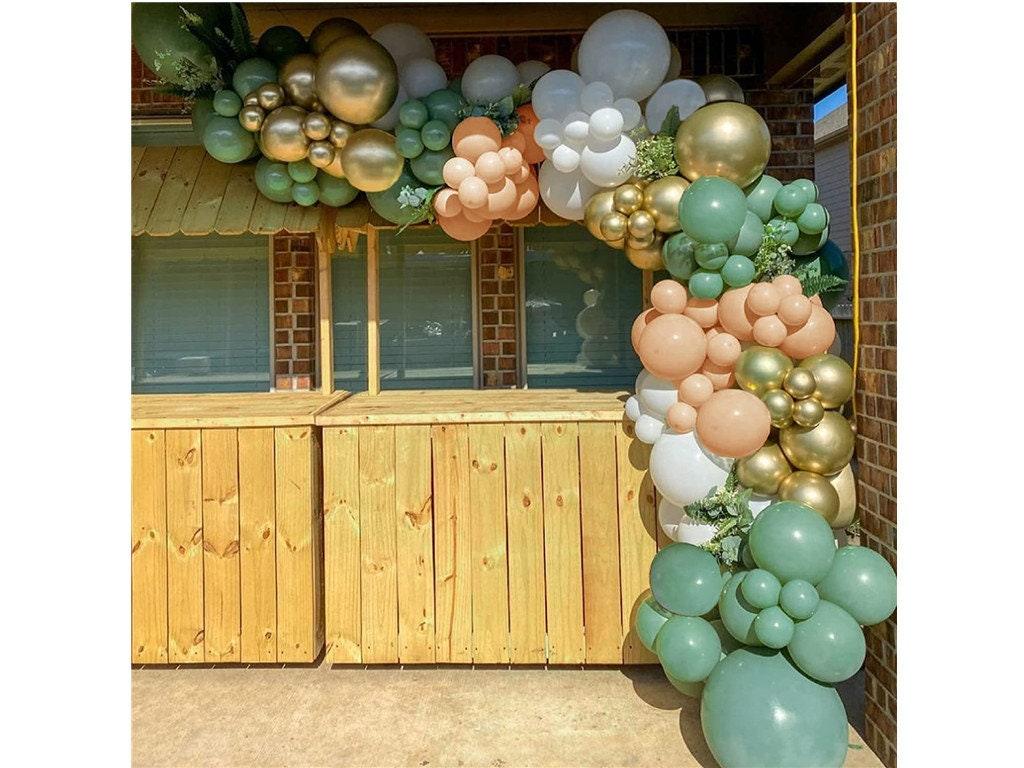 Green Balloon Garland Arch Kit 150 Pcs, Blush Sage Green Gold White Balloons Baby Shower Balloons Birthday Party Decorations Bridal Shower - Lasercutwraps Shop