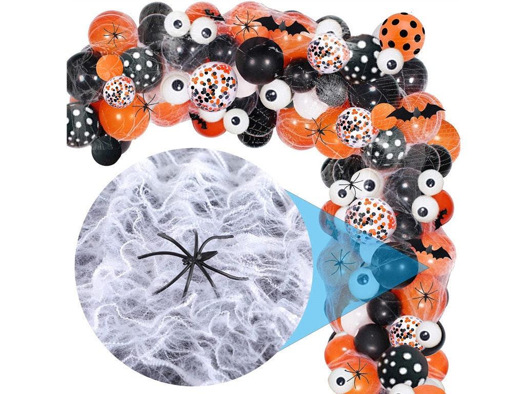 Halloween Balloon Garland Kitï¼?12 Pcs Black Orange Confetti Star Arch with 3D Bats BOO Pumpkin Aluminum Balloons for Halloween Theme Party - Lasercutwraps Shop