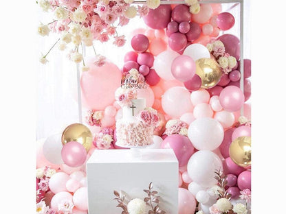 120Pcs Pink and Gold Balloons Garland Kit, Gold Confetti Balloons Pink and White Party Balloons for Baby Shower Wedding Party Decorations - Lasercutwraps Shop