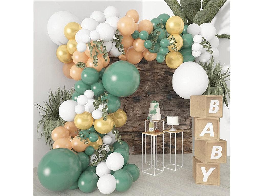 Green Balloon Garland Arch Kit 150 Pcs, Blush Sage Green Gold White Balloons Baby Shower Balloons Birthday Party Decorations Bridal Shower - Lasercutwraps Shop