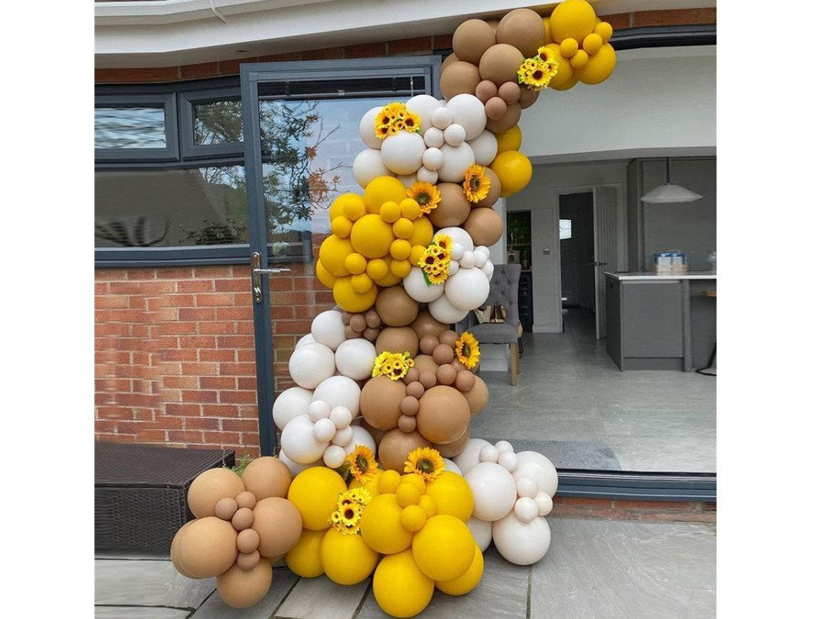 Double Stuffed Balloons sunflower garland Arch Kit For Gender Reveal Party Birthday Party Baby Shower Bridal Shower Girls' Party - Lasercutwraps Shop