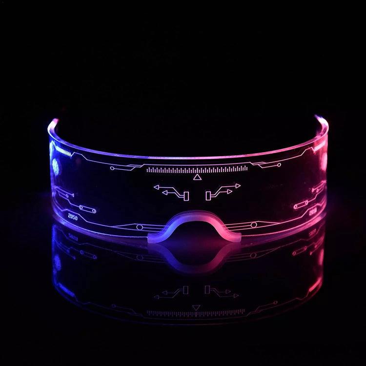 goggles cyberpunk LED Visor Glasses Cyberpunk, Light Up Glasses with 7 Colors and 5 Mode – Lasercutwraps Shop
