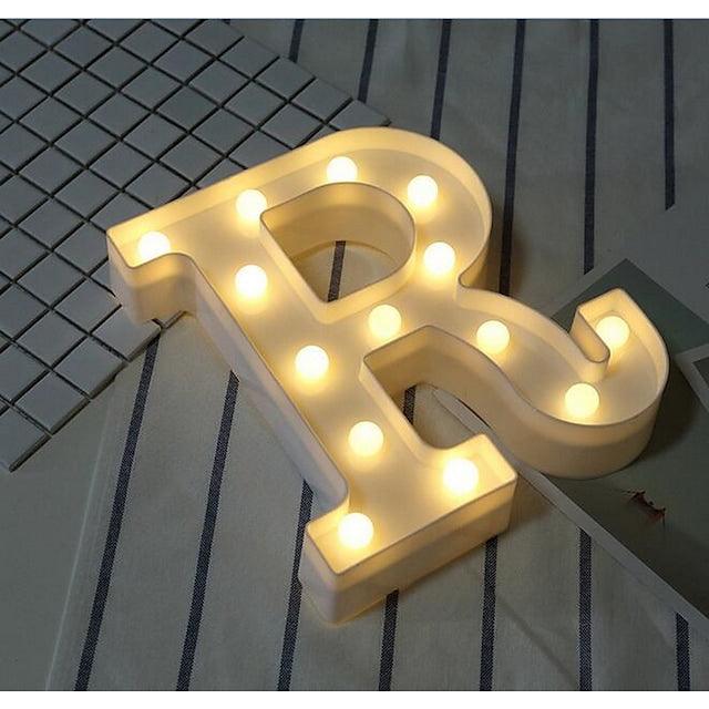 LED Letter Lights Sign 26 Letters Alphabet Light Up Letters Sign for Night Light Wedding Birthday Party Battery Powered - Lasercutwraps Shop